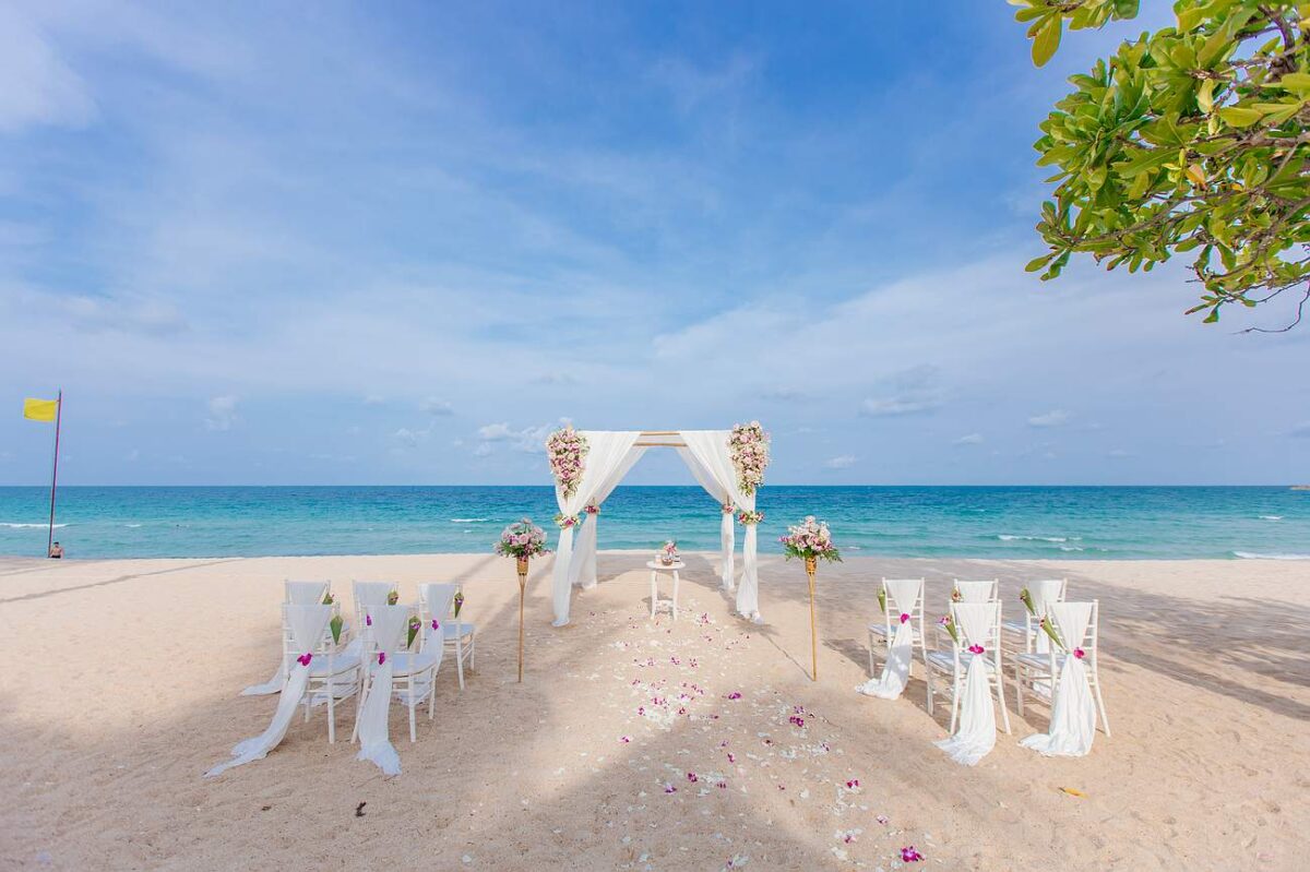 Beach Wedding Setup New Star Beach Resort Koh Samui