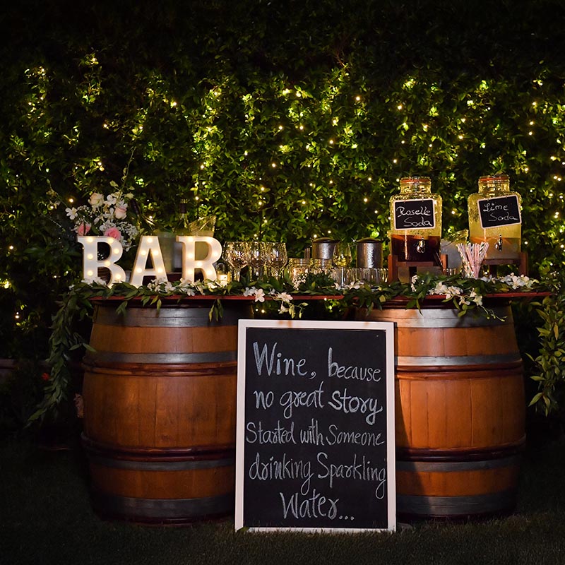 Riess Wedding Koh Samui: Wine Bar Riess Wedding Koh Samui: Wine Bar