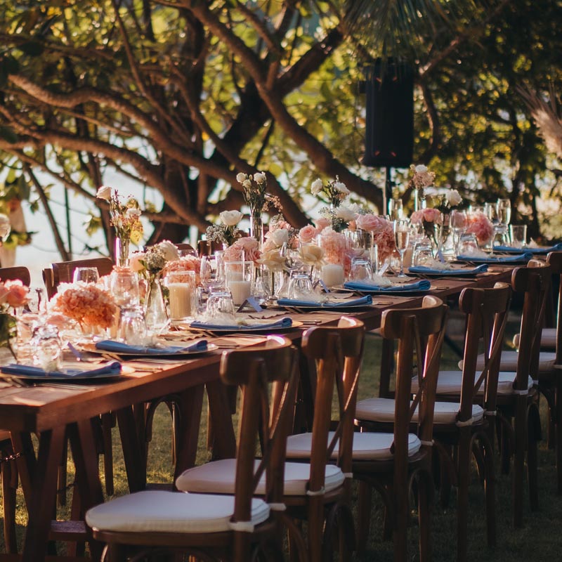 Riess Wedding Koh Samui: Dinner Table decoration Riess Wedding Koh Samui: Dinner Table decoration